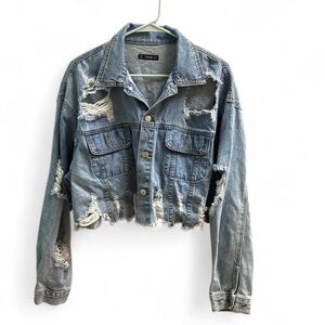 SHEIN Light Blue Denim Jacket